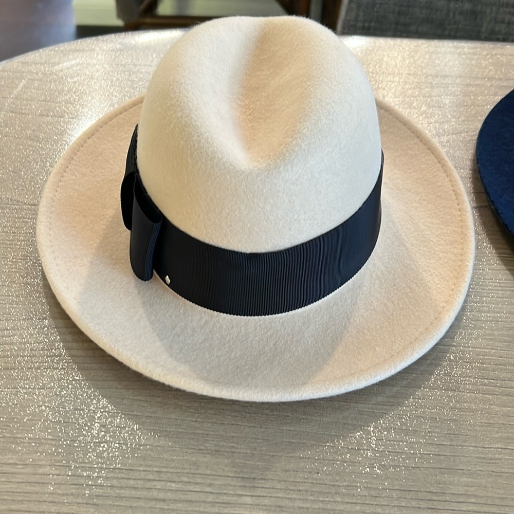 Kate spade crème fedora "hats off" 100 % wool